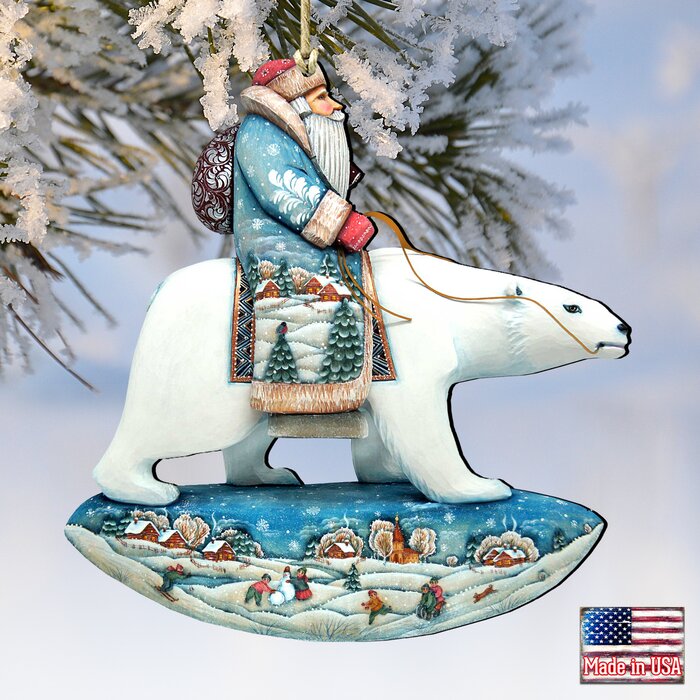 santa on polar bear